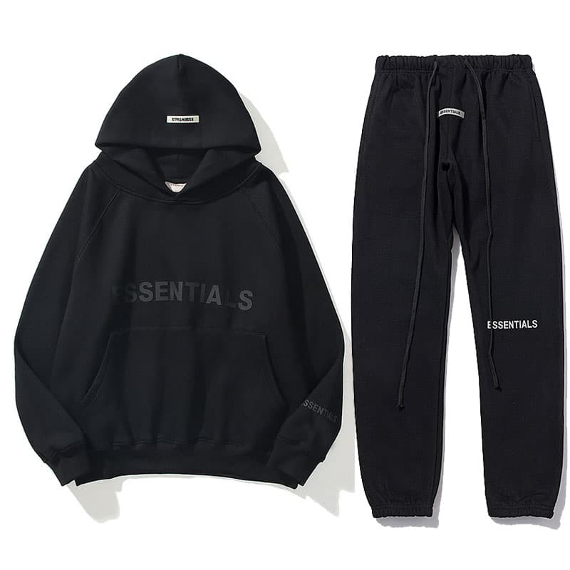 Essentials Fear of God Oversized Tracksuit -Black || Order Now